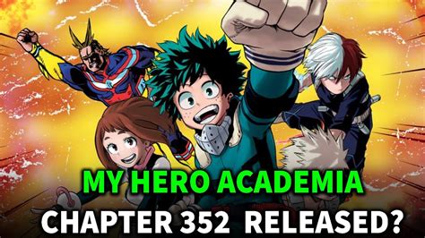 My Hero Academia Chapter 352 Release Date Youtube