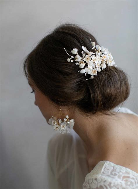 Floral Bridal Headpiece Creamy Decadence Floral Headpiece Style