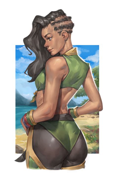 Mick Cortes Laura Matsuda Street Fighter Street Fighter V Highres 1girl Ass Bare