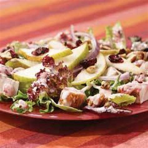 Blushing Cranberry Pear Turkey Salad Recipe Salads With Hellmann Or