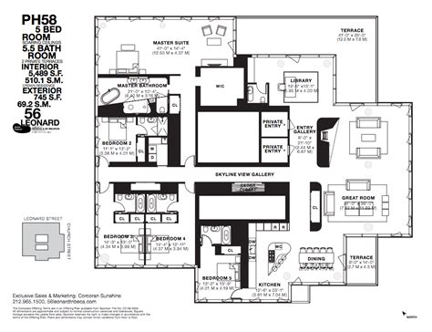 56 Leonard Street Floor Plans Floorplansclick