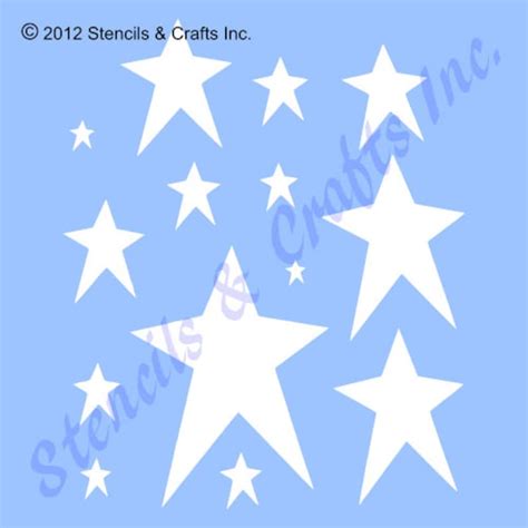 Primitive Stars Stencil Star Pattern Celestial Template Etsy