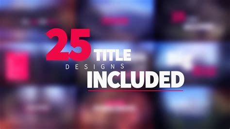 100% free download and use it the best daily free intro templates on youtube are here on topfreetemplates, with dedicated video tutorials helping you edit an. Titles Collection v1 - Free Download After Effects ...