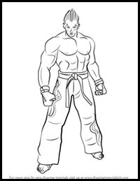 How To Draw Tekken Game Characters Drawing Tutorials Cartoons How To Draw Tekken