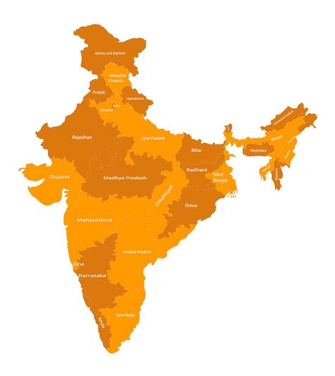 Vector All State Map Of India Premium Vector