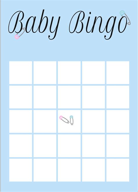 Baby Shower Bingo Game Free Baby Bingo Printable