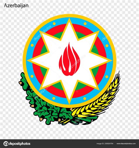 Símbolo Azerbaiyán Emblema Nacional Vector Gráfico Vectorial