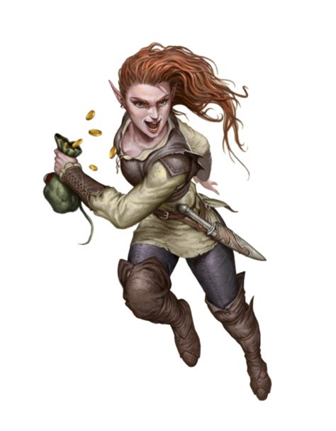 Female Half Elf Rogue Thief Stealing Pathfinder 2e Pfrpg Dnd Dandd 3 5 5e D20 Fantasy Rpg