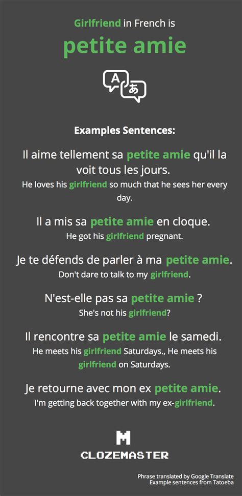 How To Say Girlfriend In French Clozemaster