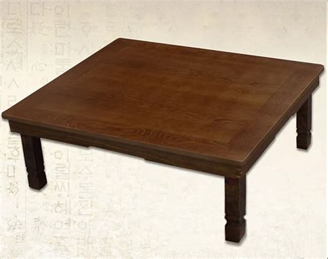 Rectangle 90x75cm Korean Coffee Table Folding Leg Asian Antique Style