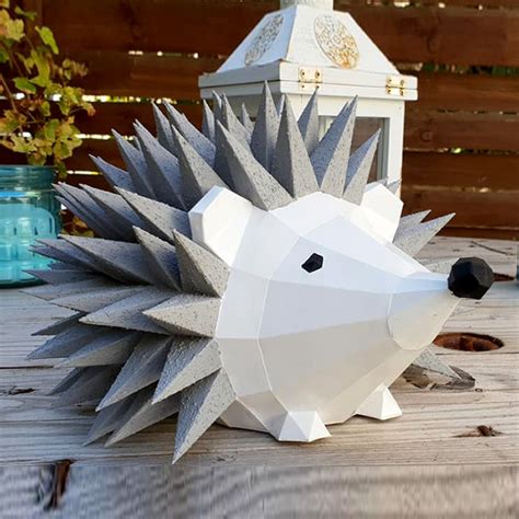 Make Your Own Papercraft Hedgehog By Ecogami