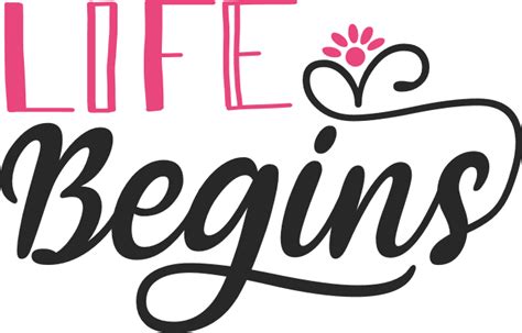 Life Begins Sign New Born Baby Onesie Free Svg File Svg Heart