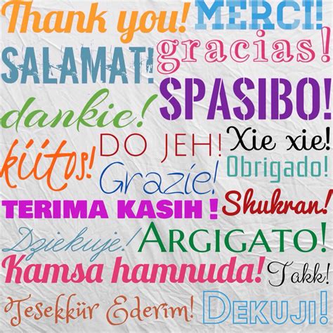 Thank You In Different Languages