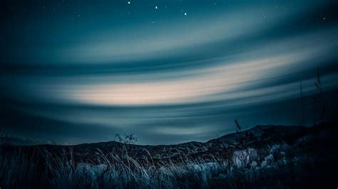 Aurora Borealis 4k Wallpaper Night Sky Stars Landscape Starry Sky