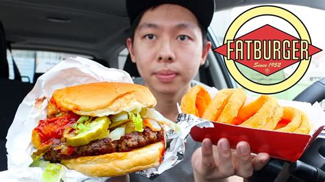 Fatburger Mukbang Storytime Bbq Burger And Crunchy Onion Rings Car