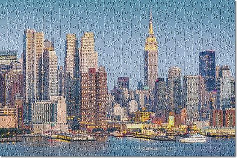 New York City Midtown Manhattan Skyline Along The River