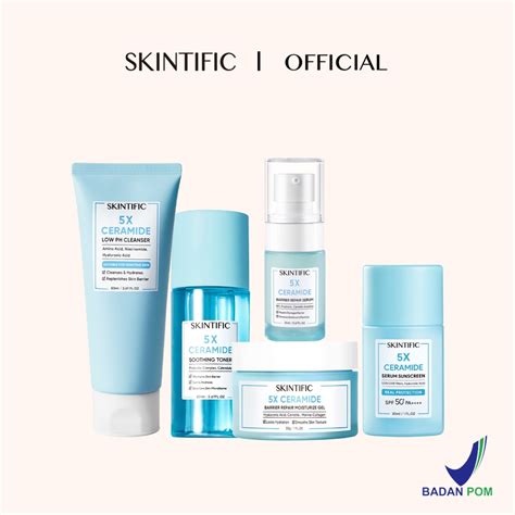 Jual Skintific 5x Ceramide Skincare Paket Moisturizer Cleanser