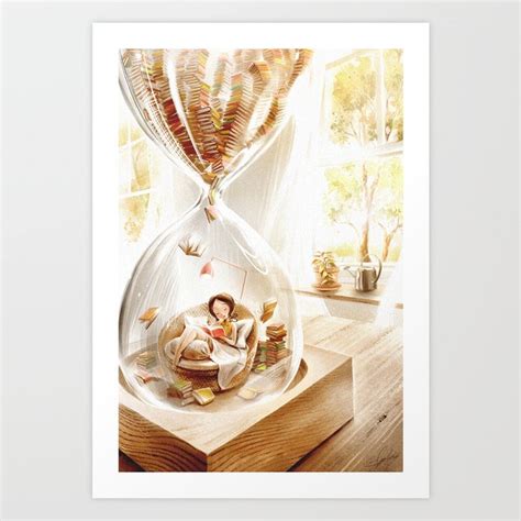 Love To Read Inside The Hourglass Art Print By Apolar Society6