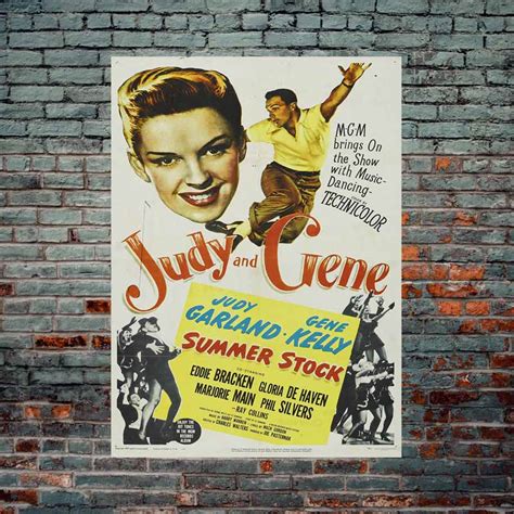 judy garland gene kelly summer stock 1950 film poster movie photo print