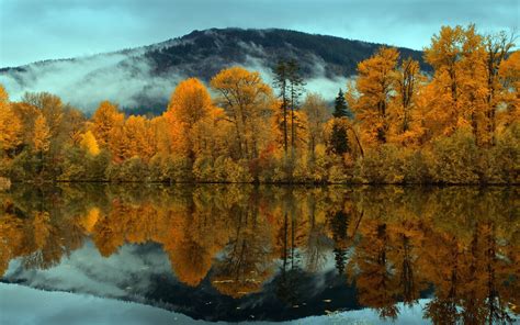 X Nature Landscape Lake Reflection Forest Trees Wallpaper