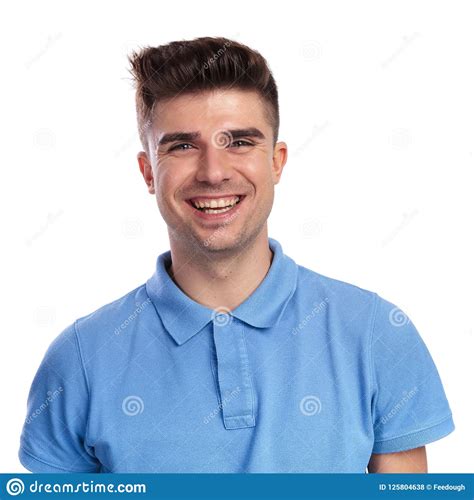 Portrait Of A Laughing Young Casual Man Stock Photo Image Of Portrait