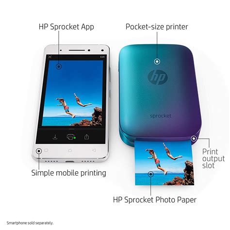 Hp Sprocket Portable Photo Printer X7n07a Print Social