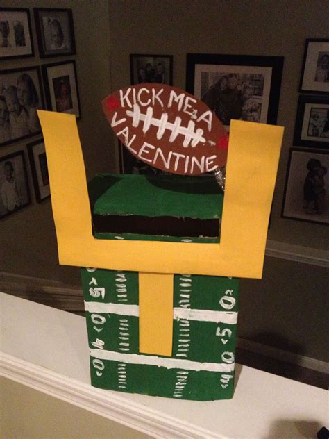 Easy Valentines Box For Boyfootball Lover Boys Valentines Boxes