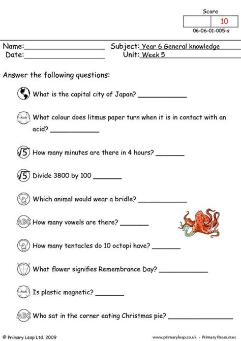 English worksheets and online activities. Year 6 Printable Resources & Free Worksheets for Kids ...