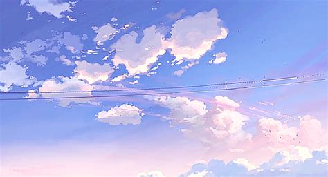 Bonvoyaeg 5cps Clouds Aesthetic Desktop Wallpaper Anime Scenery