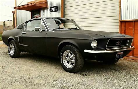 Matte Black 68 Ford Mustang Gt Fastback Mustang Fastback Ford