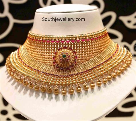 Traditional Gold Chokers Collection By Joyalukkas Indian Jewellery