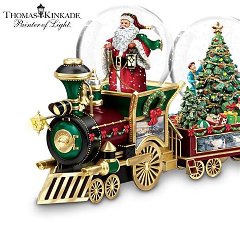 Christmas Train With Thomas Kinkade Art And Snowglobes In 2021