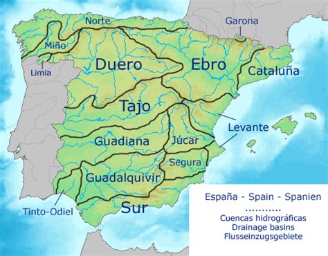 Maps Of Spain Drainage Basins