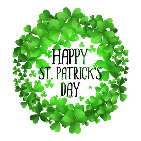 St Patricks Day Clover Leaves Frame Background Download Free Vector