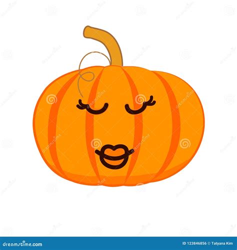 Cute Smiling Pumpkin For Your Design Vector Stock Illustration