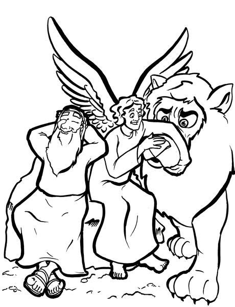 Daniel continued to pray despite the threats of the king. Daniel in the Lions' Den Coloring Page - Children's ...