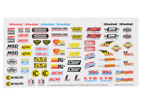 Mx king racing a photo on flickriver. Traxxas Racing Sponsors Decal Sheet TRA2514 | Cars & Trucks - AMain Hobbies