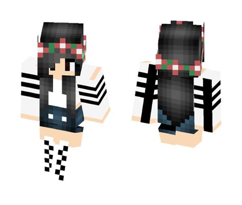 Download Kawaii Girl With Black Hair Minecraft Skin For