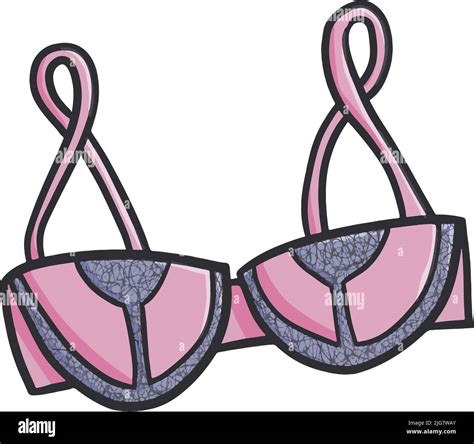 A Colorful Vector Illustration Of A Pink Bra Stock Vector Image And Art Alamy