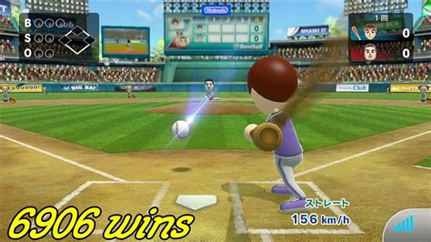 Wii Sports Online Wins Playing Baseball On Wiiu Youtube