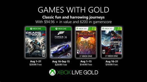 Games With Gold August 2019 Lineup Revealed By Microsoft