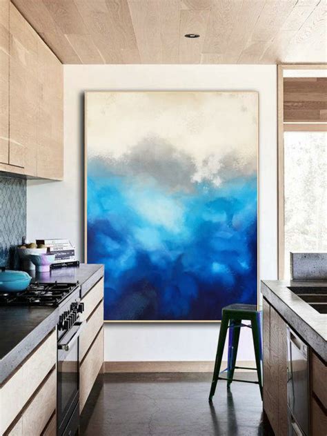 Large Cloud Abstract Paintingoriginal Blue Painting Abstractlarge