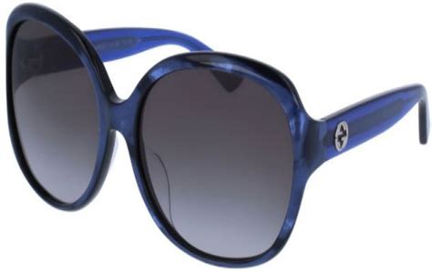 gucci oversized oval blue acetate sunglasses gg0080sk 005 61