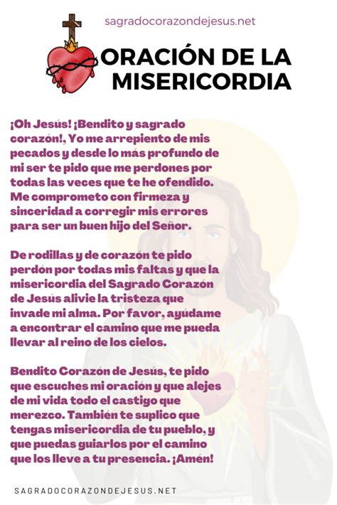 Oración De La Misericordia Sagrado Corazón Muy Poderosa