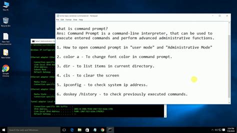 Basic Windows Commands For Freshers And Beginners Youtube