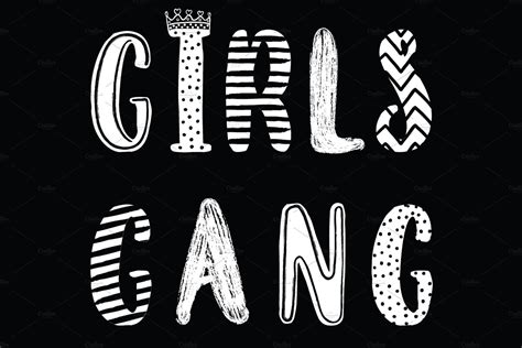 Girl Gang Cute Modern Calligraphy By Studiolondon On Dribbble