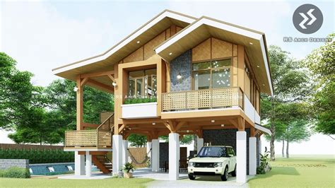 Modern Bahay Kubo Bedroom With Balcony Bamboo House Design Outdoor