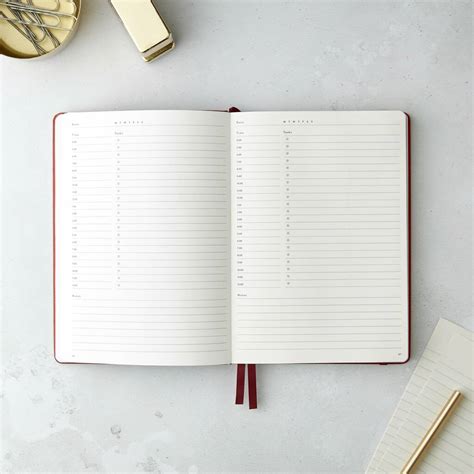 Daily Planner Book Red By Old English Company