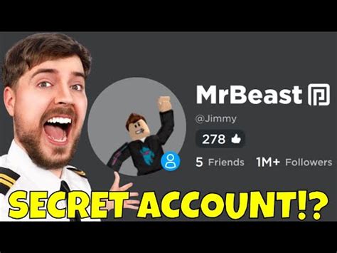 I Found Mrbeast Secret Roblox Account Roblox Youtube