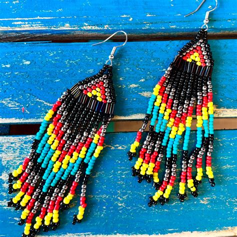 Comanche Seed Bead Earrings I Gussied Up Online Gussied Up Online